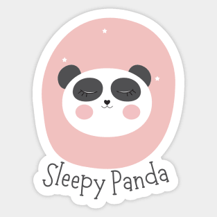 Sleeping Panda T-Shirt - Cute Women's Sleepy Panda T Shirt Sticker